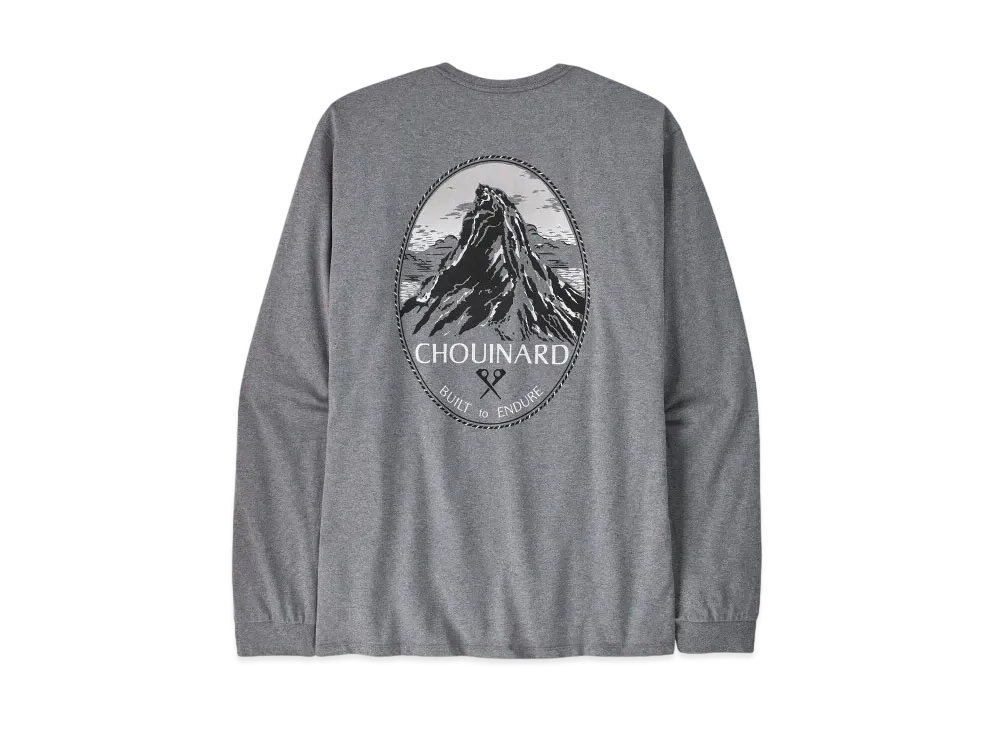 Patagonia Men's Longsleep Chouinard Crest Responsibility "Grey Heather"