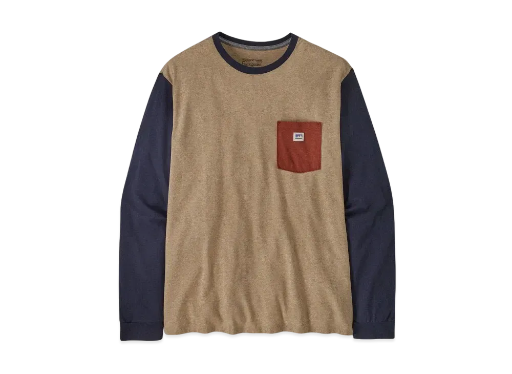 Patagonia Men's Longsleep Shop Sticker Pocket Responsibility "Brown"