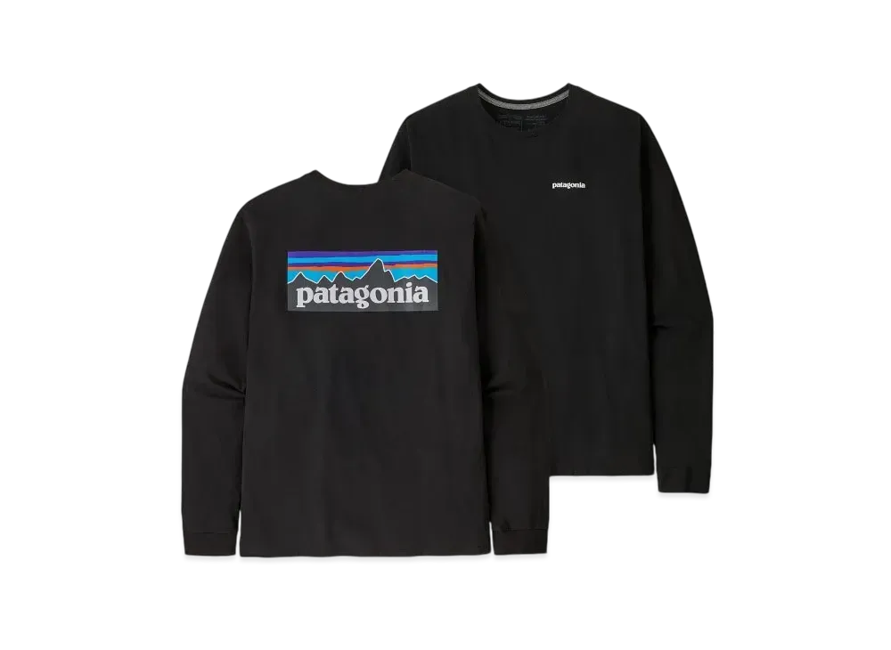 Patagonia Men's Longsleep P-6 Logo Responsibility "Black"