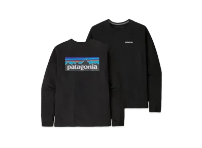 Patagonia Men's Longsleep P-6 Logo Responsibility "Black"