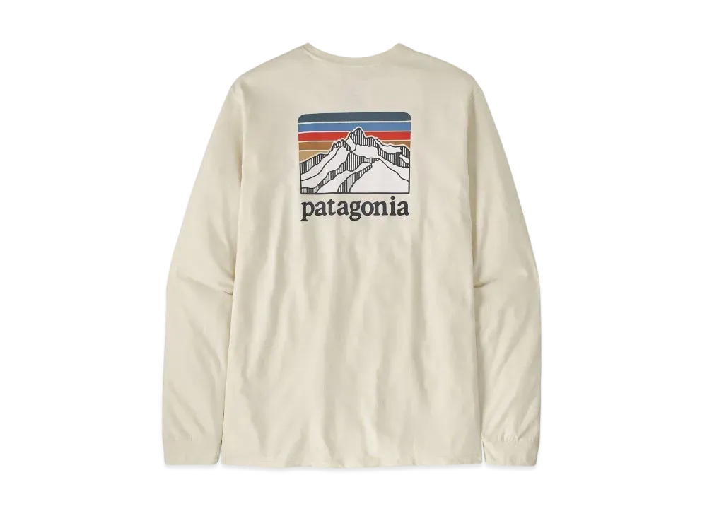 Patagonia Men's Longsleep Line Logo Ridge Responsibility "White"