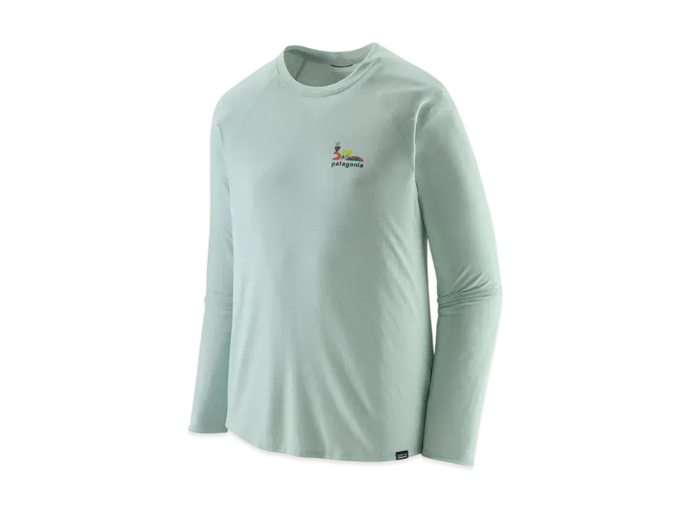 Patagonia Men's Longsleep Cap Cool Trail Graphic Shirt "Wispy Green"