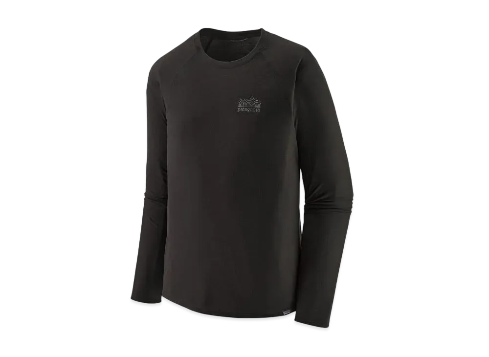 Patagonia Men's Longsleep Cap Cool Trail Graphic Shirt "Black"