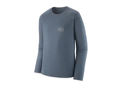 Patagonia Men's Longsleep Cap Cool Trail Graphic Shirt "Utility Blue"