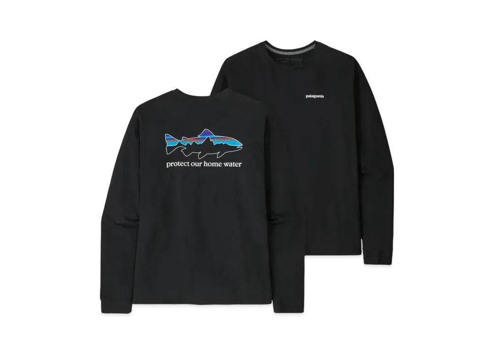 Patagonia Men's Longsleep Home Water Trout Responsibility "Black"