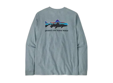 Patagonia Men's Longsleep Home Water Trout Responsibility "Thermal Blue"