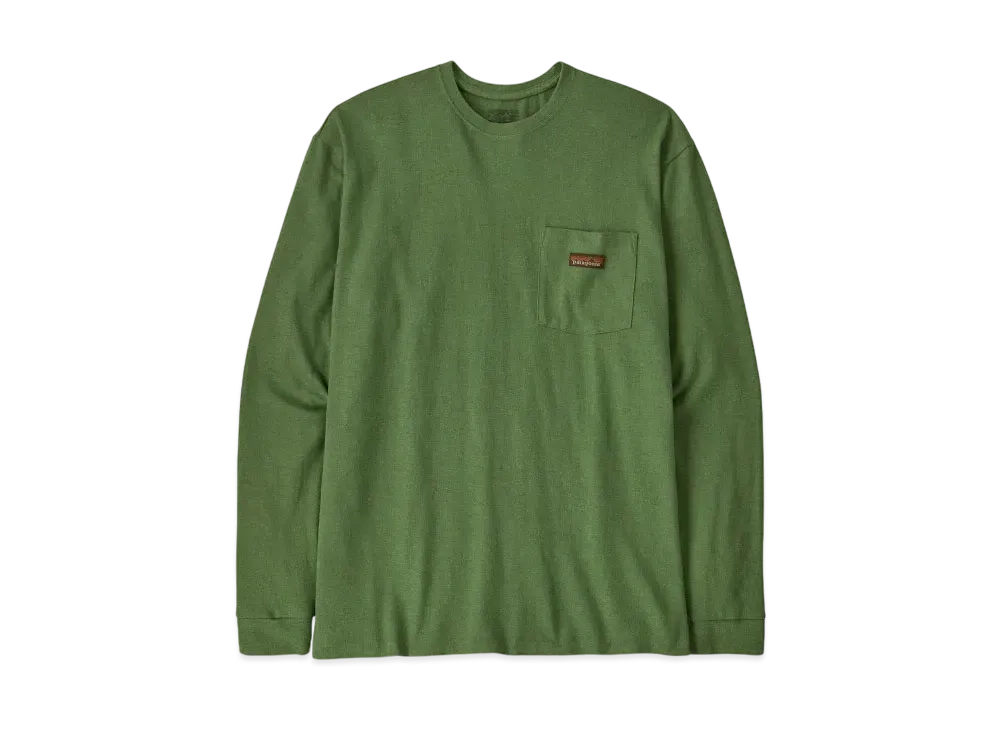 Patagonia Men's Longsleep Work Pocket Tee "Terrain Green"