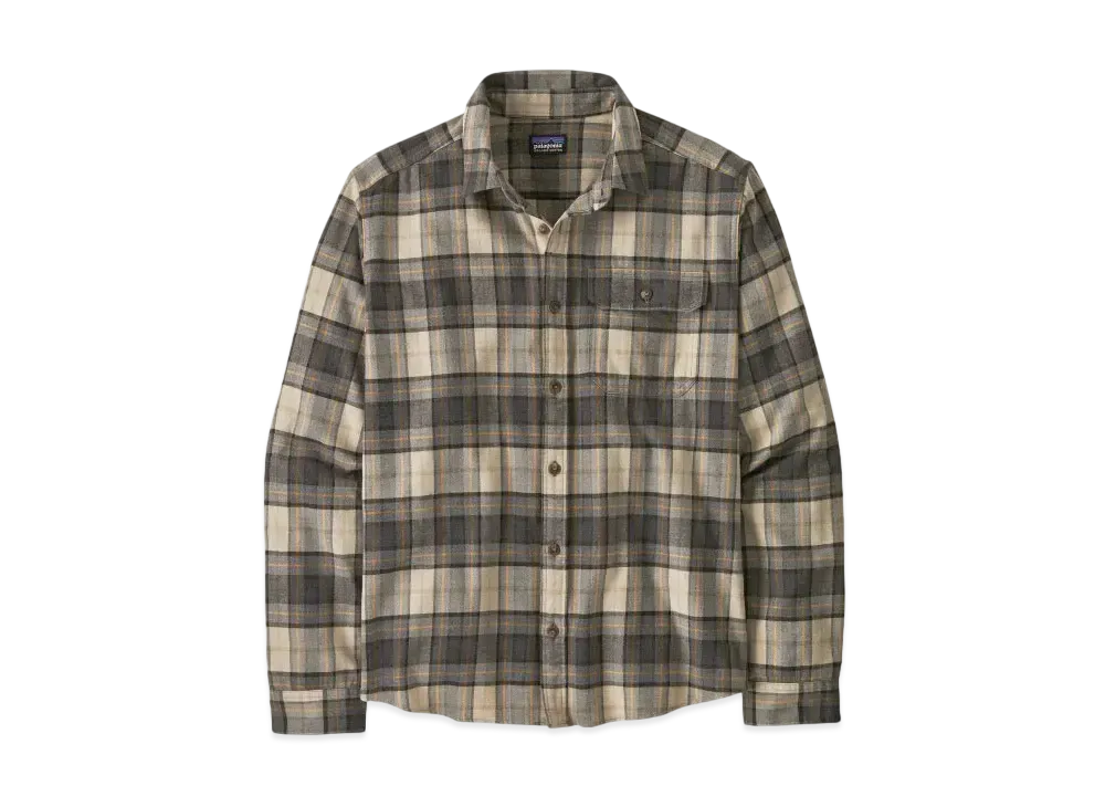 Patagonia Men's Long Sleeve Lightweight Fjord Flannel Shirt "Forge Grey"