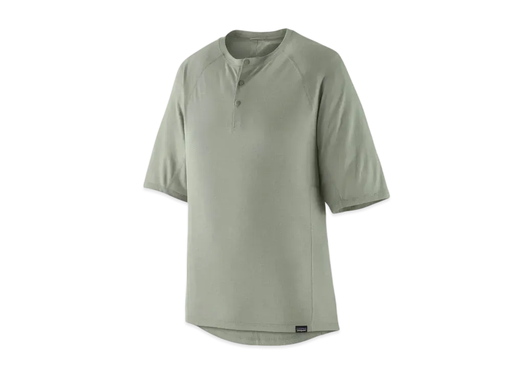 Patagonia Men's Cap Cool Trail Bike Henley "Sleet Green"