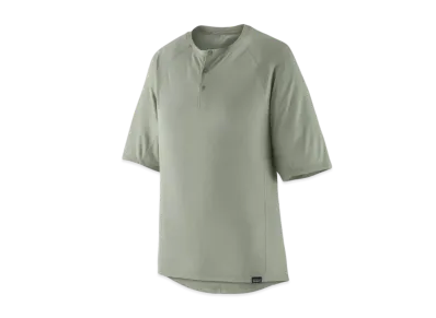 Patagonia Men's Cap Cool Trail Bike Henley "Sleet Green"