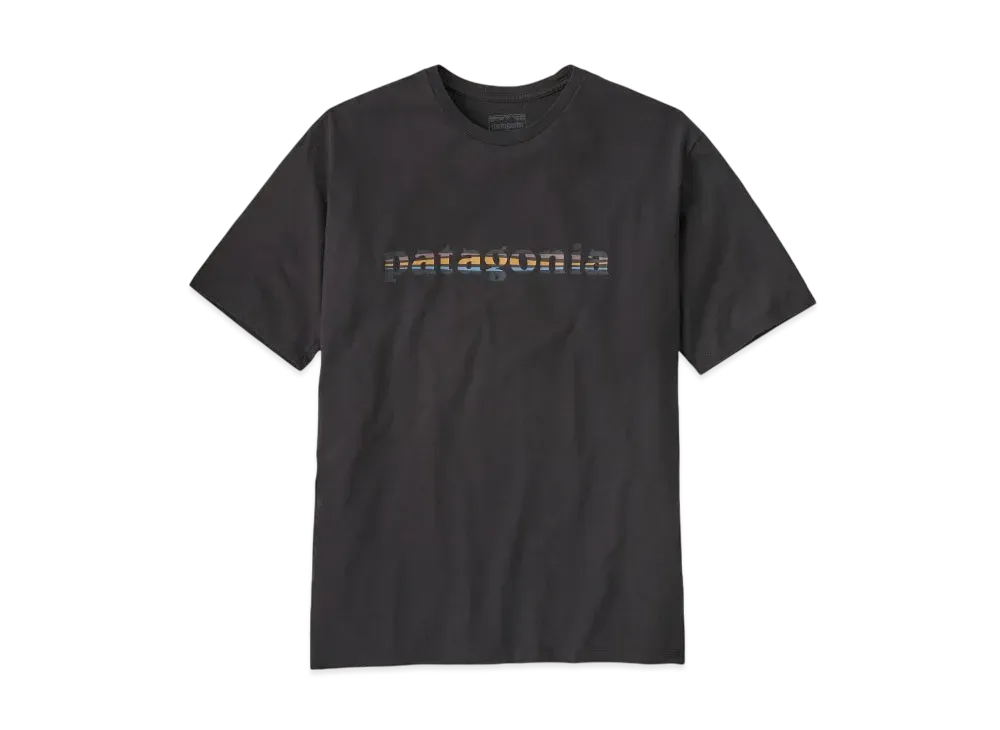 Patagonia Men's 73 Text Logo Organic Tee "Black"