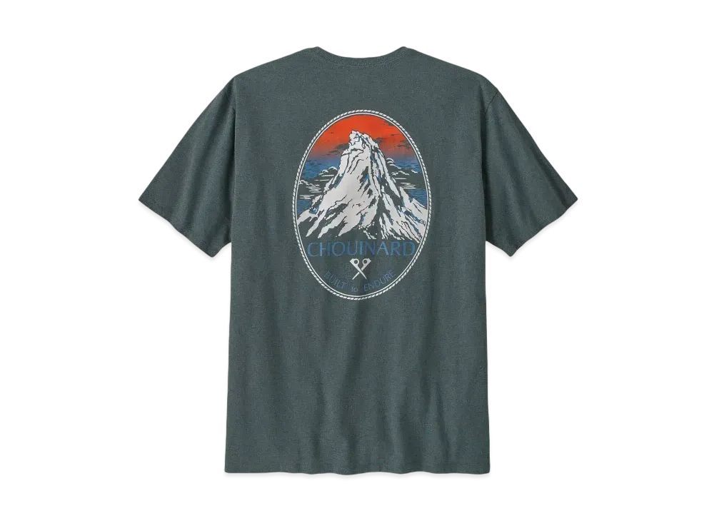 Patagonia Men's Chouinard Crest Pocket Responsibili Tee "Nouveau Green"