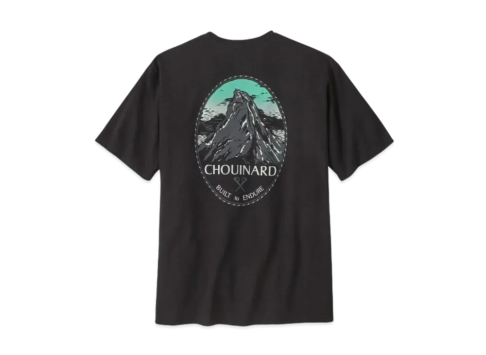Patagonia Men's Chouinard Crest Pocket Responsibili Tee "Black"
