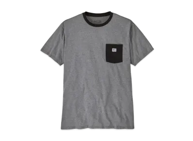 Patagonia Men's Shop Sticker Pocket Responsibili Tee "Grey Heather"