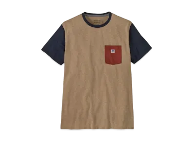 Patagonia Men's Shop Sticker Pocket Responsibili Tee "Brown"