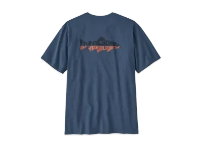 Patagonia Men's Wild Waterline Pocket Responsibili Tee "Utility Blue"