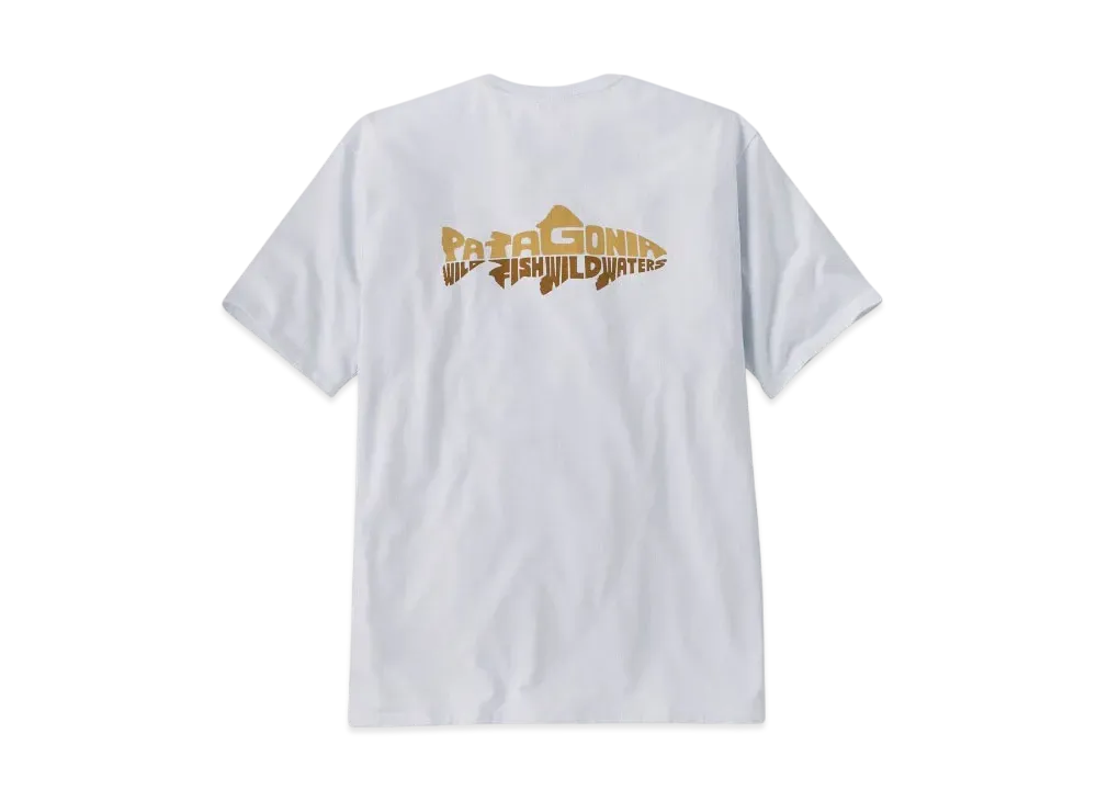 Patagonia Men's Wild Waterline Pocket Responsibili Tee "White"