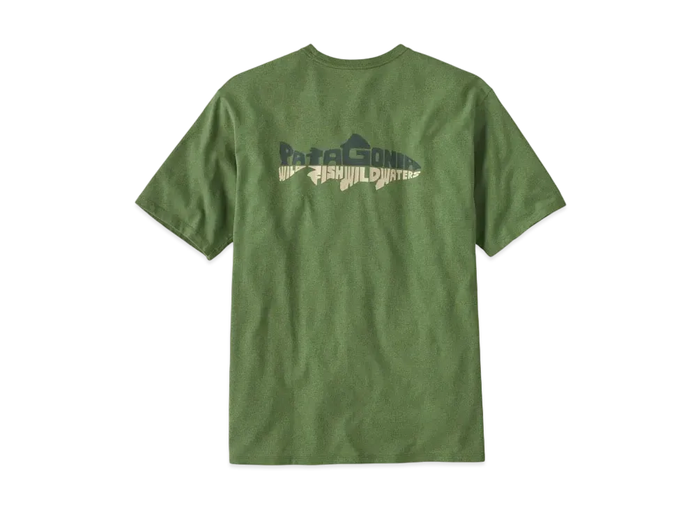 Patagonia Men's Wild Waterline Pocket Responsibili Tee "Terrain Green"