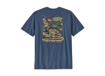 Patagonia Men's Commontrail Pocket Responsibili Tee "Utility Blue"
