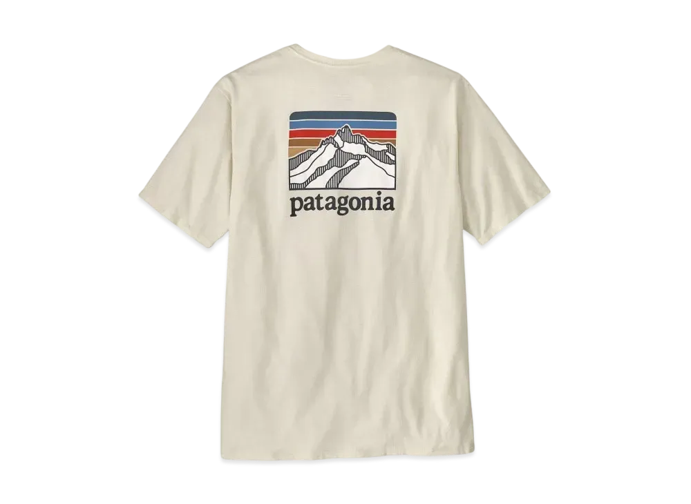 Patagonia Men's Line Logo Ridge Pocket Responsibili Tee "White"