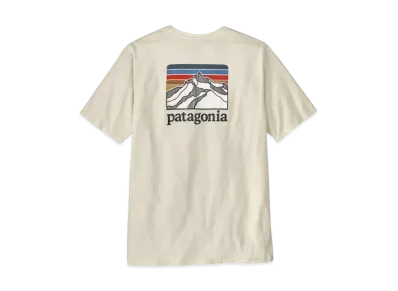Patagonia Men's Line Logo Ridge Pocket Responsibili Tee "White"