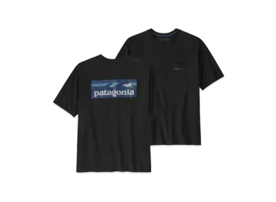 Patagonia Men's Boardshort Logo Pocket Responsibili Tee "Black"