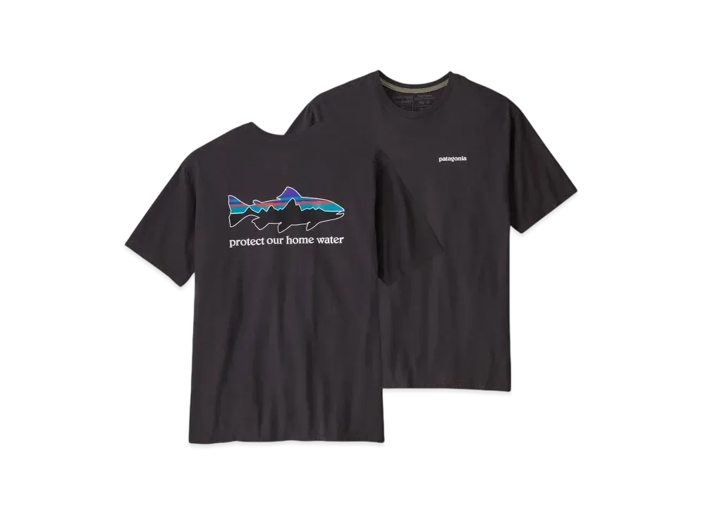 Patagonia Men's Home Water Trout Organic Tee "Black"