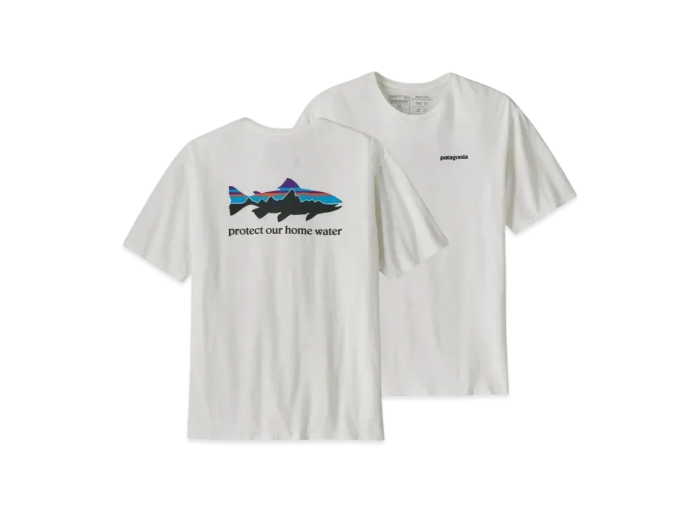 Patagonia Men's Home Water Trout Organic Tee "White"