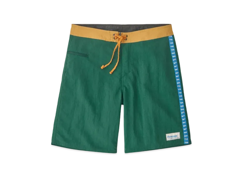 Patagonia Men's Wavefarer Boardshorts Lights 19 Inch "Green"