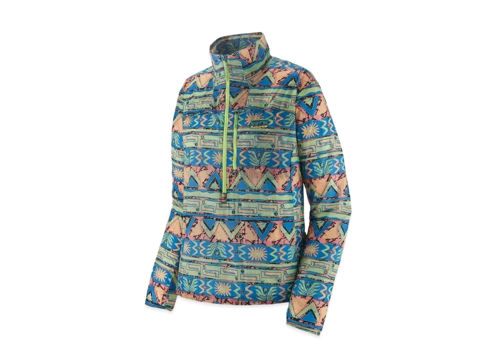 Patagonia Women's Houdini Stash 1/2 Zip Pullover "Salamander Green"