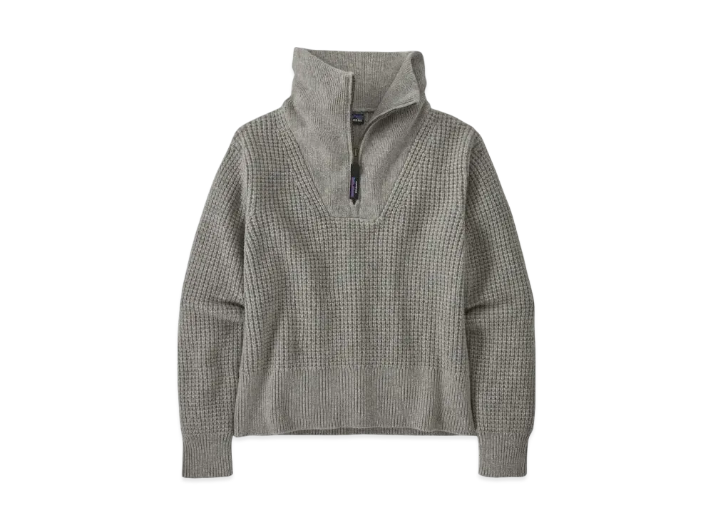 Patagonia Women's Recycled Wool Blend 1/4 Zip Sweater "Grey"