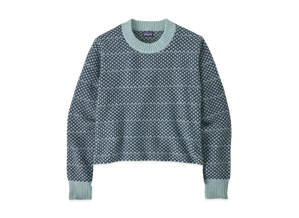 Patagonia Women's Recycled Wool Blend Neck Sweater "Thermal Blue"