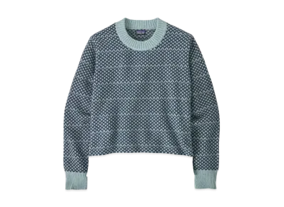Patagonia Women's Recycled Wool Blend Neck Sweater "Thermal Blue"