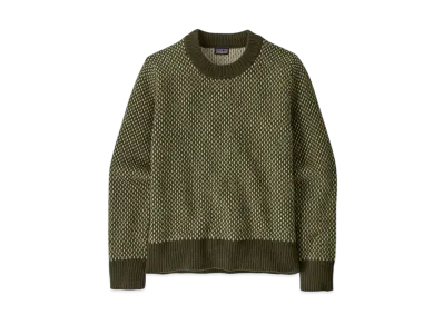 Patagonia Women's Recycled Wool Blend Neck Sweater "Needle Green"