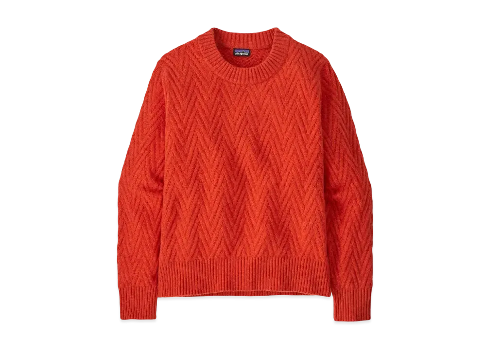 Patagonia Women's Recycled Wool Blend Neck Sweater "Red"