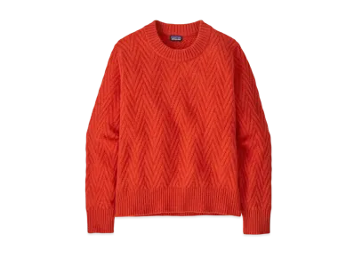 Patagonia Women's Recycled Wool Blend Neck Sweater "Red"