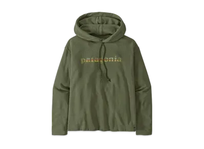 Patagonia Women's Lightweight 73 Text Logo Wildrise Hoody "Pine Green"