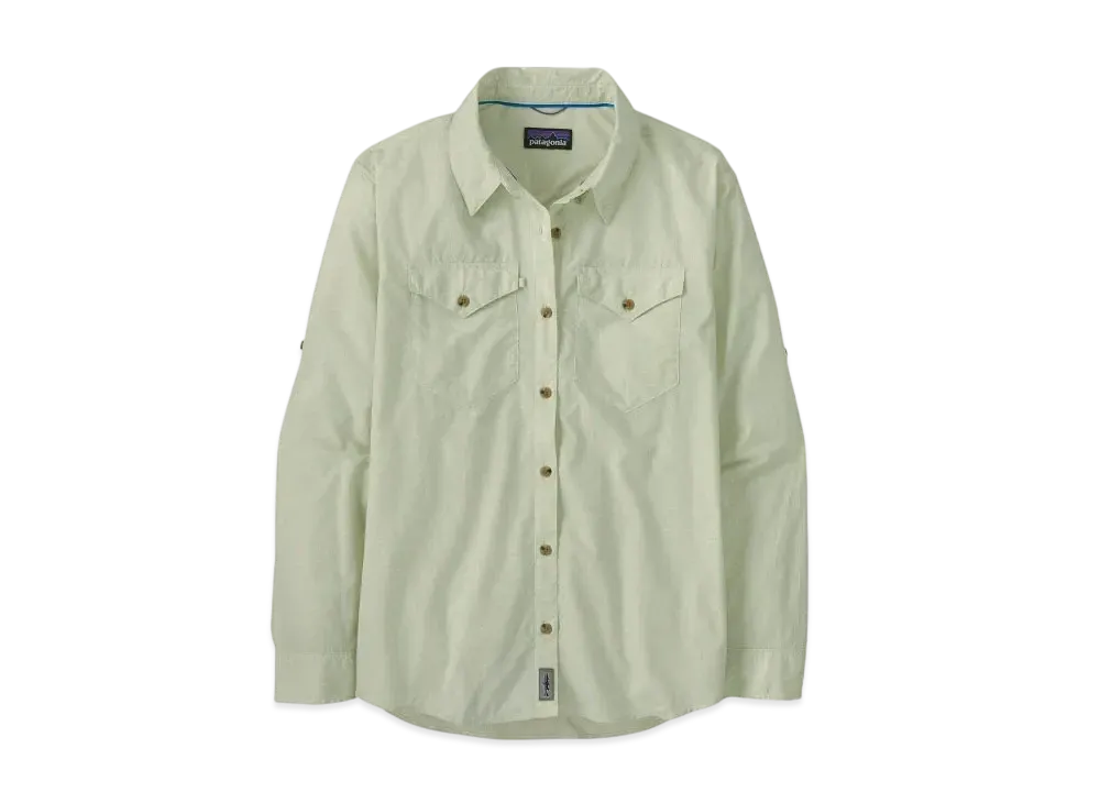 Patagonia Women's Longsleep Sun Stretch Shirt "Wispy Green"
