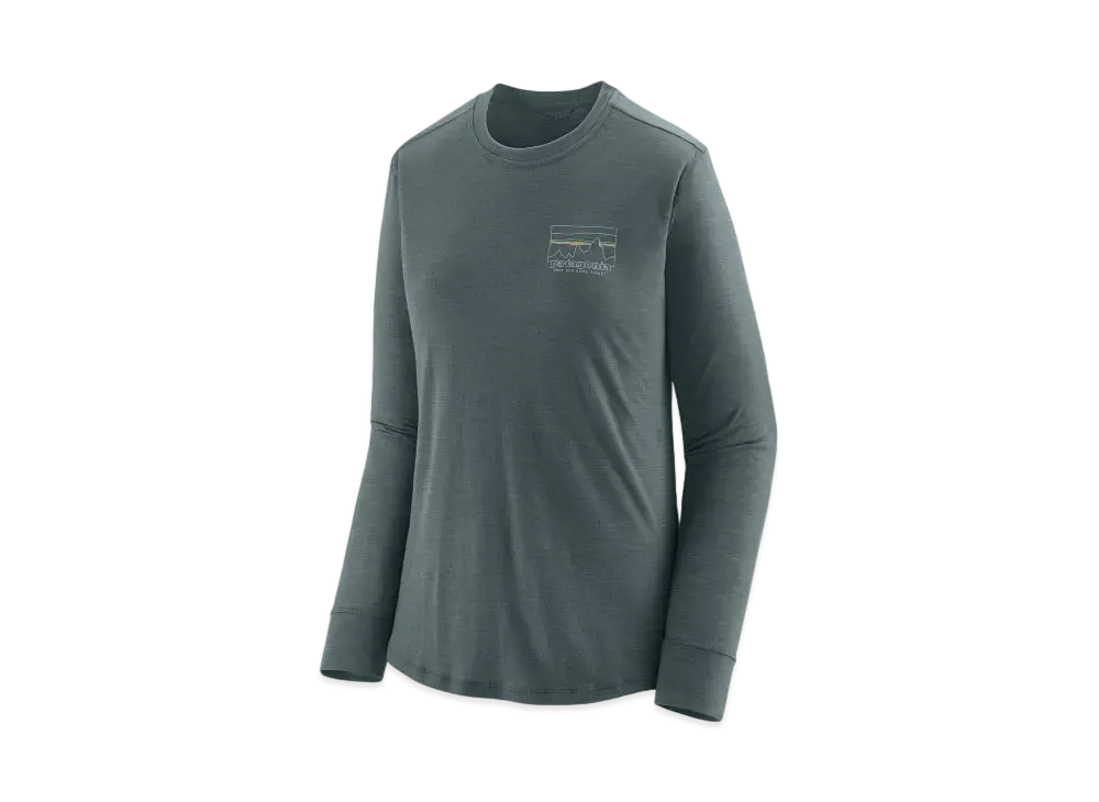 Patagonia Women's Longsleep Capilene Cool Merino Blend Graphic Shirt "Nouveau Green"