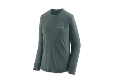 Patagonia Women's Longsleep Capilene Cool Merino Blend Graphic Shirt "Nouveau Green"