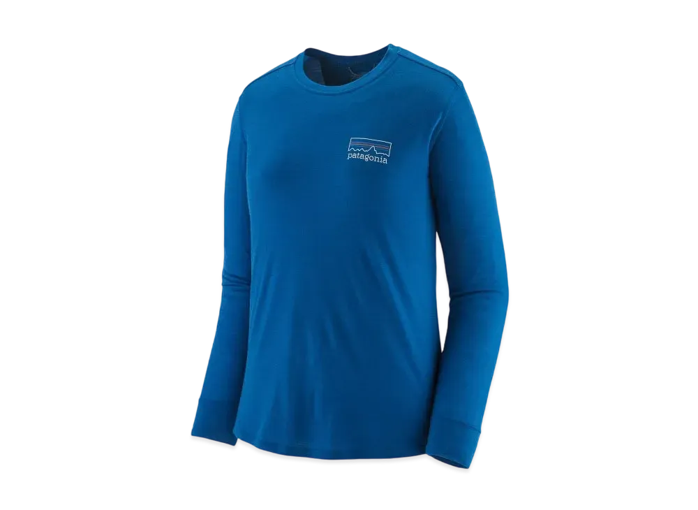 Patagonia Women's Longsleep Capilene Cool Merino Blend Graphic Shirt "Endless Blue"