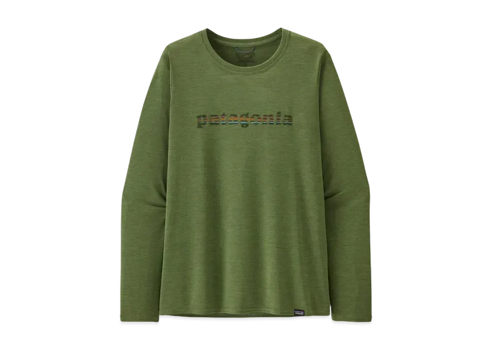 Patagonia Women's Longsleep Capilene Cool Daily Graphic Shirt "Terrain Green"