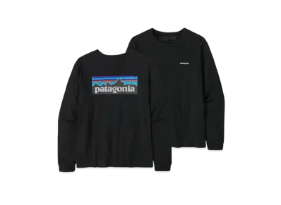 Patagonia Women's Longsleep P-6 Logo Responsibility "Black"