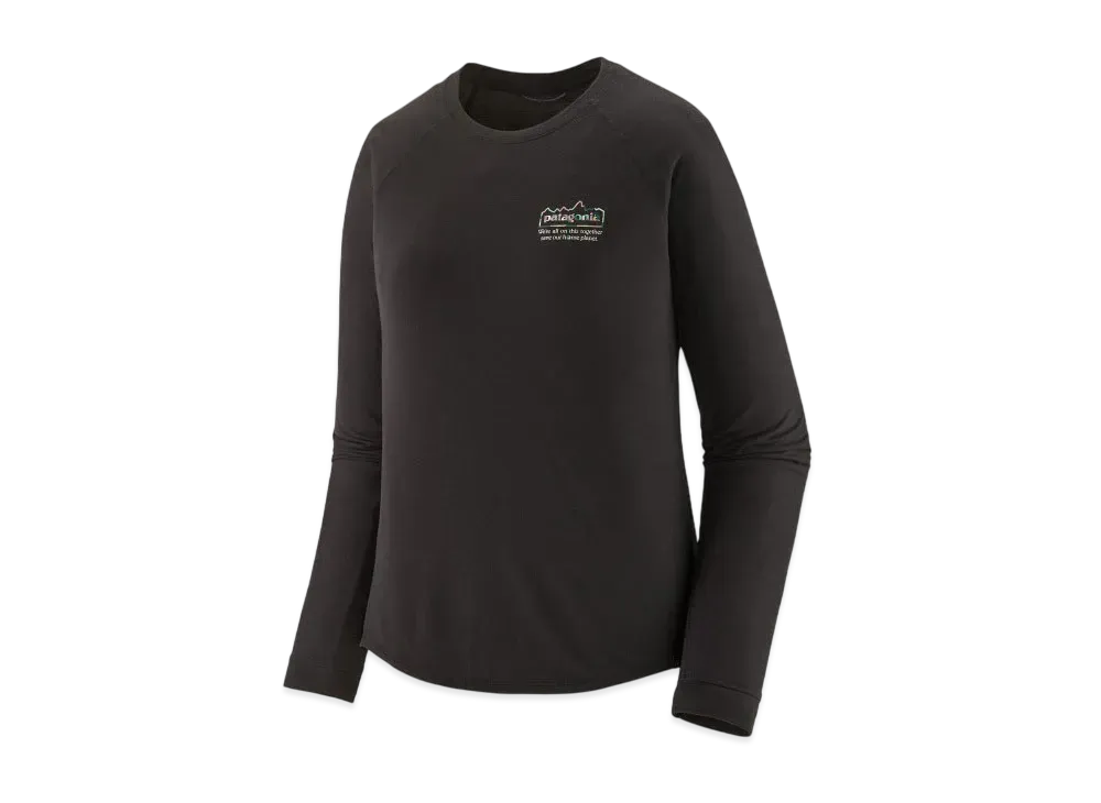 Patagonia Women's Longsleep Capilene Cool Trail Graphic Shirt "Black"