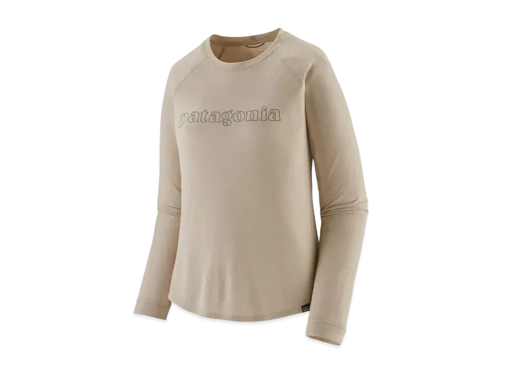 Patagonia Women's Longsleep Capilene Cool Trail Graphic Shirt "Pumice"