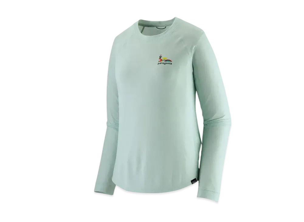 Patagonia Women's Longsleep Capilene Cool Trail Graphic Shirt "Wispy Green"