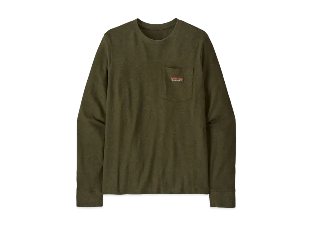 Patagonia Women's Longsleep Work Pocket Tee "Needle Green"
