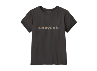 Patagonia Women's 73 Skyline Logo Organic Ringer Tee "Black"