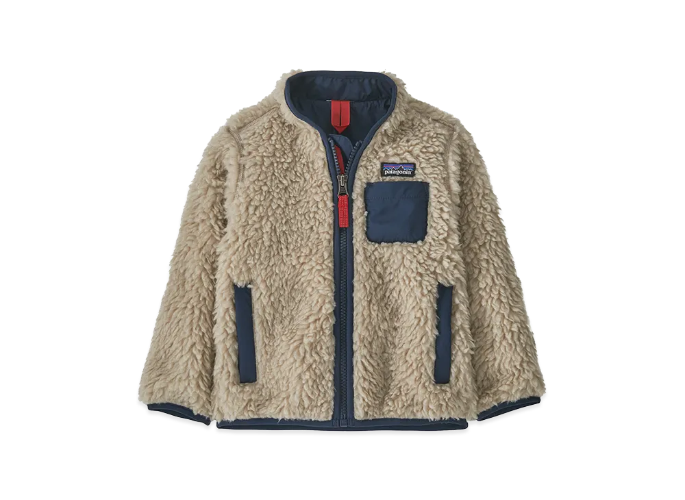 Patagonia Baby Retro-X Jacket "Natural w/New Navy"