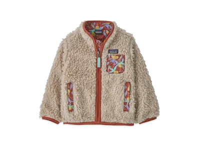 Patagonia Baby Retro-X Jacket "Natural w/Burl Red"